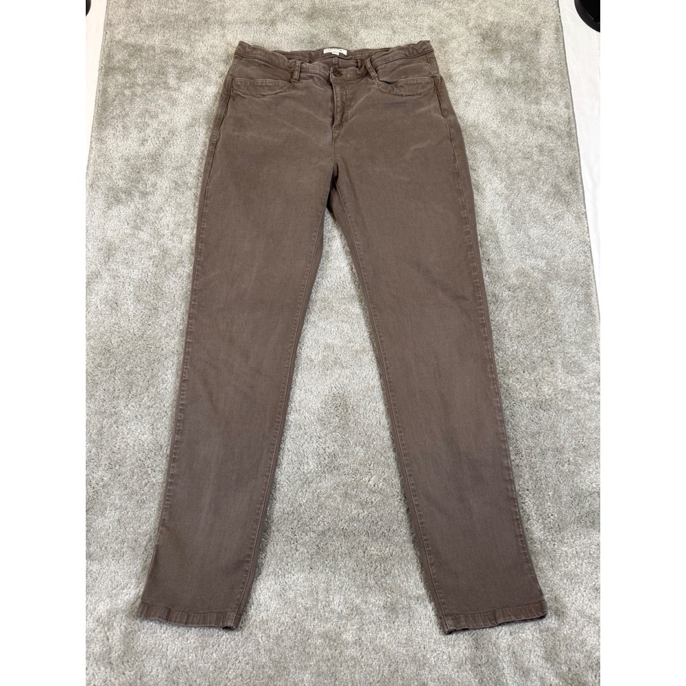 Orvis Womens Brown Straight Leg Cotton Lyocell Blend Pants Size 10 Portugal